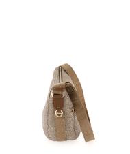 BORBONESE LUNA BAG MIDDLE ECO LINE LUNA Shoulder bag in jet fabric op Beiger sea - Women&rsquo;s Bags - 4
