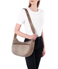 BORBONESE LUNA BAG MIDDLE ECO LINE LUNA Shoulder bag in jet fabric op Beiger sea - Women&rsquo;s Bags - 5