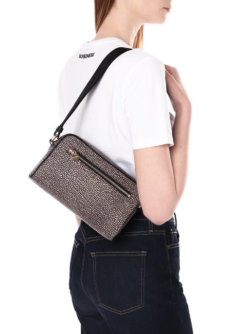 CAMERA CASE SMALL ECO LINE Mini shoulder bag, in fabric OP / NATURAL / BLACK - Women&rsquo;s Bags