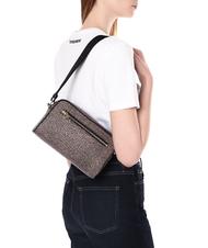 BORBONESE CAMERA CASE SMALL ECO LINE Mini shoulder bag, in fabric OP / NATURAL / BLACK - Women&rsquo;s Bags - 5