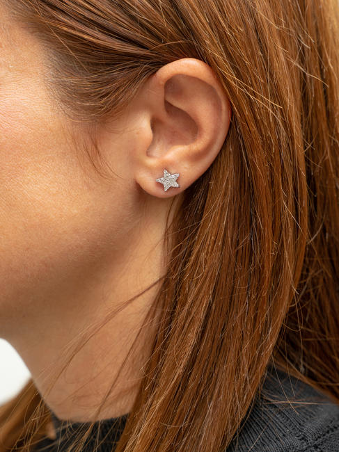 STELLA Earrings with cubic zirconia STEEL - Earrings