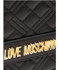 LOVE MOSCHINO NEW SHINY QUILTED Small bag convertible Black - Women&rsquo;s Bags - 5