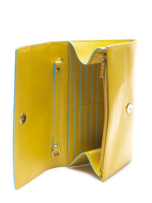 CAMPIONARIO - BLUE SQUARE Clutch wallet in leather YELLOW 5 - Women&rsquo;s Wallets