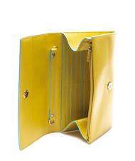 PIQUADRO CAMPIONARIO - BLUE SQUARE Clutch wallet in leather YELLOW 5 - Women&rsquo;s Wallets - 2