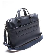 PIQUADRO CAMPIONARIO - VANGUARD Leather briefcase for PC 15.6 "/ iPad9.7-11" blue - Work Briefcases - 2