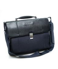 PIQUADRO briefcase LINK 2, 13&rdquo; PC case, expandable blue - Work Briefcases - 2