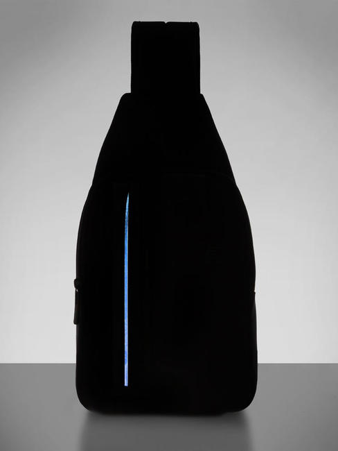 brief 2 one shoulder in recycled fabric Black - Over-the-shoulder Bags for Men