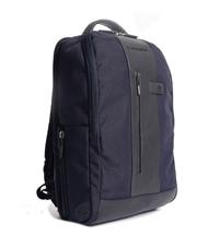 PIQUADRO BRIEF 2 laptop backpack and ipad holder in recycled fabric blue - Laptop backpacks - 3