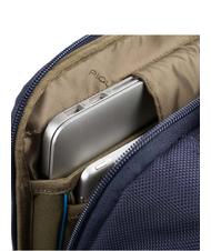 PIQUADRO BRIEF 2 laptop backpack and ipad holder in recycled fabric blue - Laptop backpacks - 5