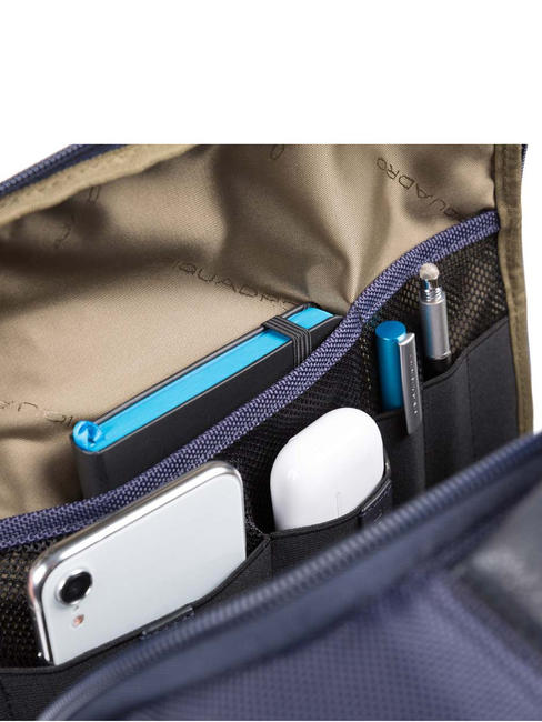 BRIEF 2 laptop backpack and ipad holder in recycled fabric blue - Laptop backpacks