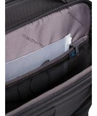 PIQUADRO BRIEF 2 laptop backpack and ipad holder in recycled fabric Black - Laptop backpacks - 7