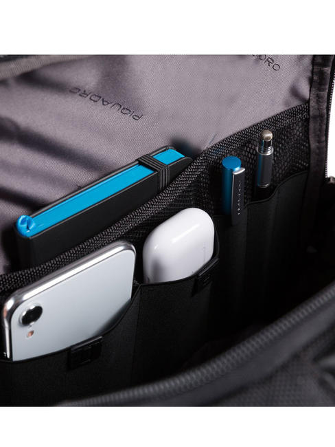 BRIEF 2 laptop backpack and ipad holder in recycled fabric Black - Laptop backpacks