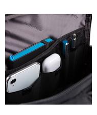 PIQUADRO BRIEF 2 laptop backpack and ipad holder in recycled fabric Black - Laptop backpacks - 8