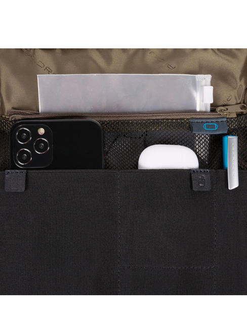 BRIEF 2 ipad bag in recycled fabric blue - Over-the-shoulder Bags for Men