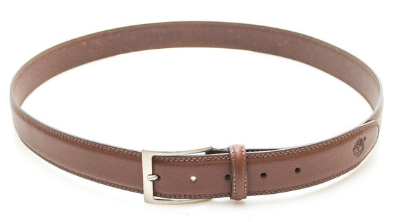 belt CLASSIC, in hammered leather COGNAC - Belts