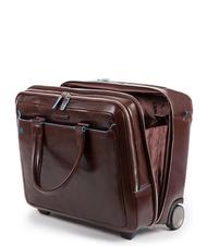 PIQUADRO BLU SQUARE Pilot trolley MAHOGANY - Trolley Pilot Case - Buy Online! - 3