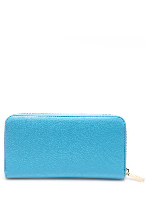  METALLIC SOFT Wallet in natural grain leather Pool - Women&rsquo;s Wallets