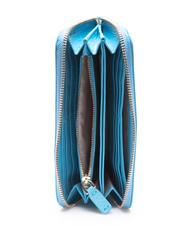 COCCINELLE  METALLIC SOFT Wallet in natural grain leather Pool - Women&rsquo;s Wallets - 3
