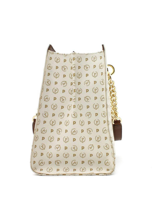 Tapiro Handbag; with shoulder strap ivory / brown - Women&rsquo;s Bags