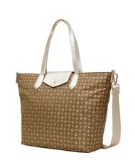POLLINI HERITAGE SOFT HERITAGE SOFT Shopping bag, with shoulder strap heritage soft nylon bag brown / gold - Women&rsquo;s Bags - 2