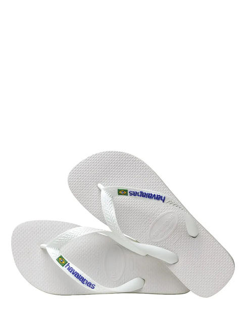 BRASIL LOGO Men's flip flops white - Unisex shoes