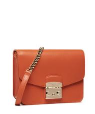 FURLA METROPOLIS S METROPOLIS S Mini shoulder bag, in leather tangerine - Women’s Bags - 2