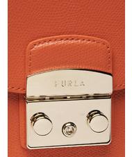 FURLA METROPOLIS S METROPOLIS S Mini shoulder bag, in leather tangerine - Women’s Bags - 5