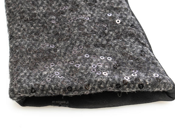 guanto party con micropaillette  Black - Gloves