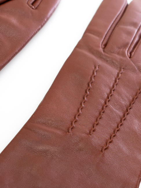 guanto basico con cuciture  COGNAC - Gloves