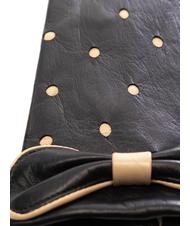 TOSCA BLU guanto in pelle pois e fiocchetto  Black - Gloves - 3