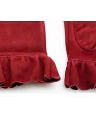TOSCA BLU guanto con rouche in suede  bordeaux - Gloves - 3