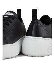ARMANI EXCHANGE SUPER ACTION Leather sneakers with platform Black / black - Women’s shoes - 3
