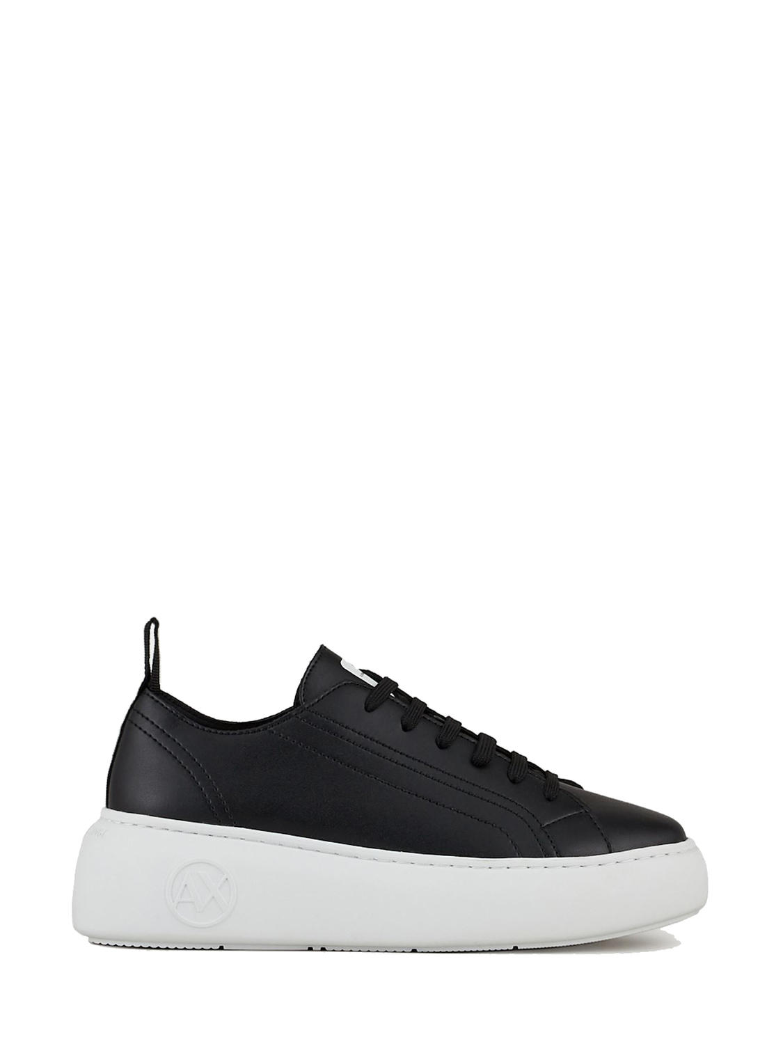 Armani Exchange Leather Sneakers With Platform Black Black Buy
