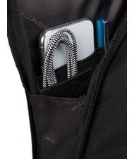 PIQUADRO TRAKAI Expandable fastcheck backpack, 15.6 "pc holder Black - Laptop backpacks - 4