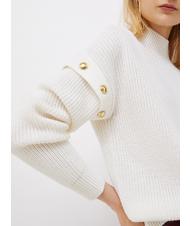 LIUJO   High neck sweater with studs - Women's Sweaters
