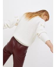 LIUJO   High neck sweater with studs bialana - Women's Sweaters - 3