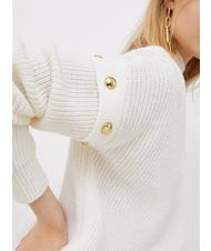 LIUJO   High neck sweater with studs bialana - Women's Sweaters - 4