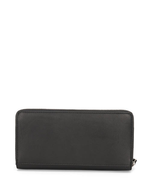 BASIC Large zip around wallet in leather Black - Women&rsquo;s Wallets