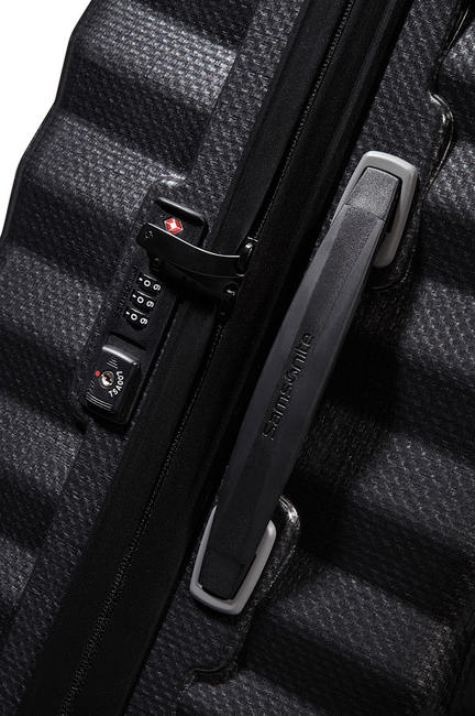 trolley case LITE-SHOCK line; L size; ultralight BLACK - Rigid Trolley Cases