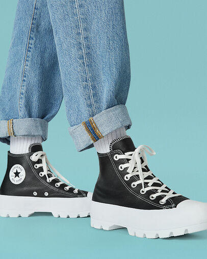 CHUCK TAYLOR ALL STAR LUGGED HIGH Leather ankle boots blwhwhi - Unisex shoes