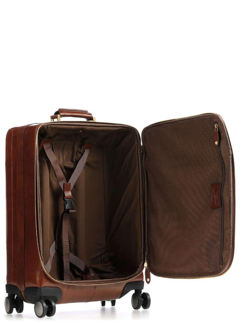 STORY Hand luggage trolley, in leather BROWN - Hand luggage