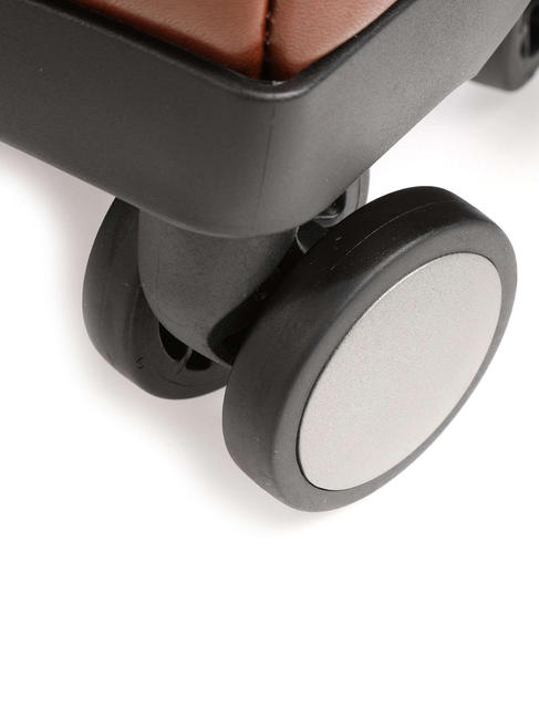 STORY Hand luggage trolley, in leather BROWN - Hand luggage