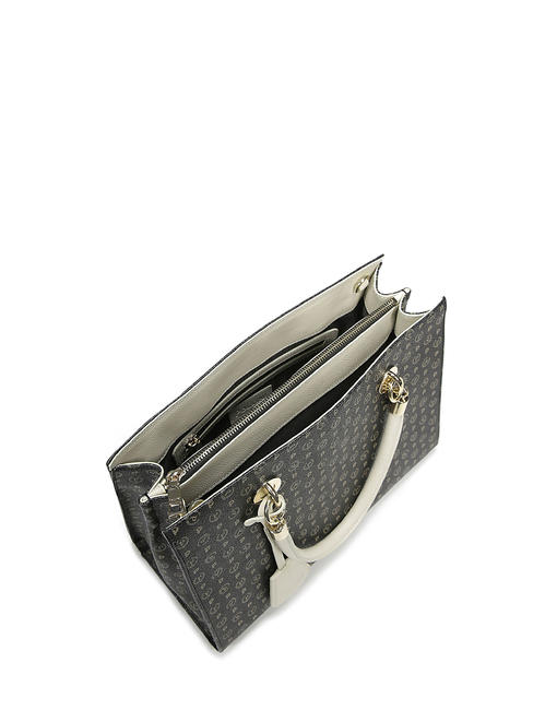 Tapiro Handbag; with shoulder strap Black / Ivory - Women&rsquo;s Bags