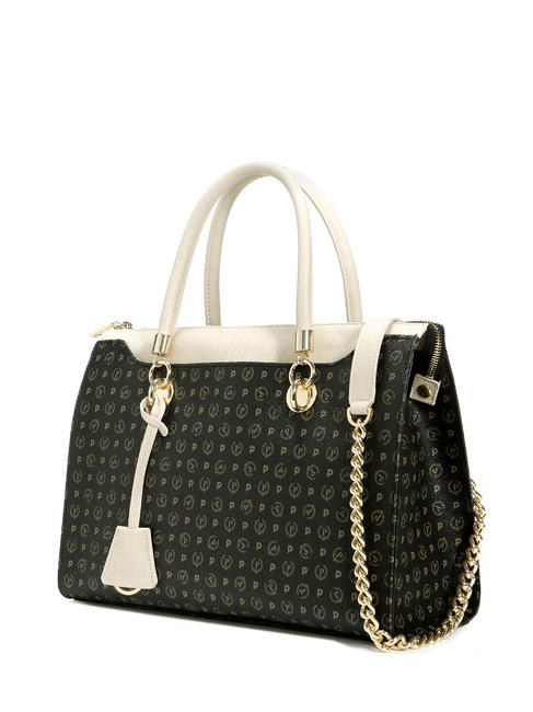 Heritage Classic Shoulder shopper, with shoulder strap Black / Ivory - Women&rsquo;s Bags