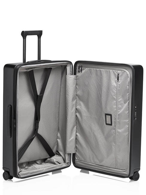 ROADSTER Large size trolley, expandable Black - Rigid Trolley Cases