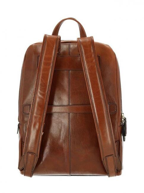 VESPUCCI Leather laptop backpack BROWN - Laptop backpacks