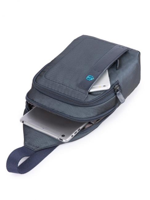 P16 Single shoulder tablet holder backpack CHECK / BLUE - Over-the-shoulder Bags for Men