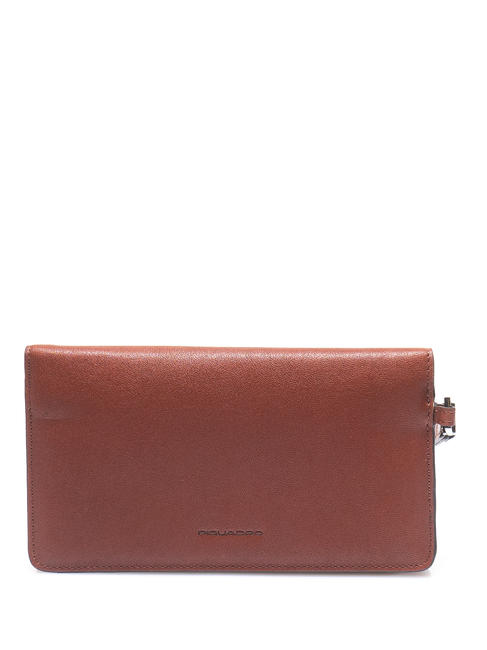 CAMPIONARIO - BLACK SQUARE Clutch bag with cuff, in leather LEATHER - Tablet holder& Organizer