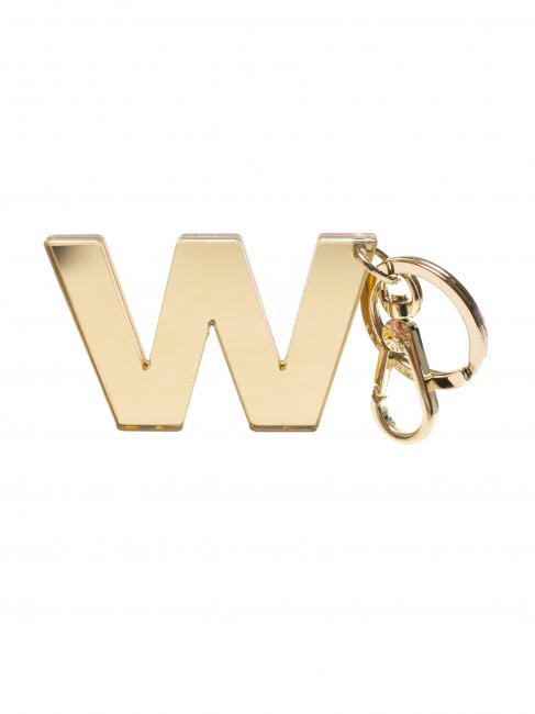 LETTERA W Plexiglass and metal key ring Platinum - Key holders