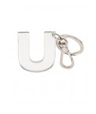 COCCINELLE LETTERA U Plexiglass and metal key ring SILVER - Key holders - 2